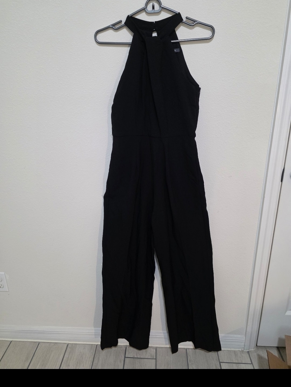 julia jordan Black Halter-Neck Wide Leg Jumpsuit